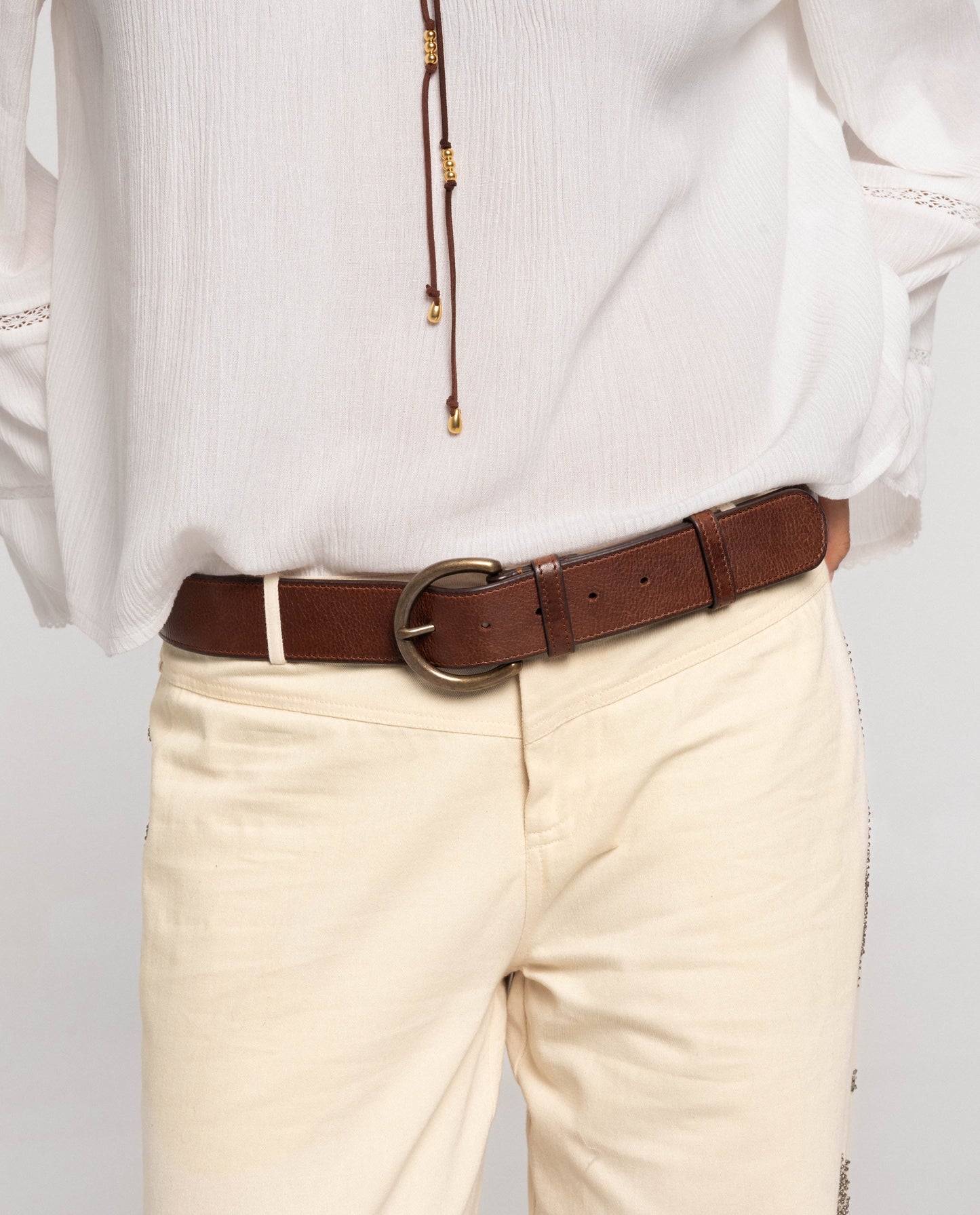 CINTURÓN FIRST ROW · MARRÓN