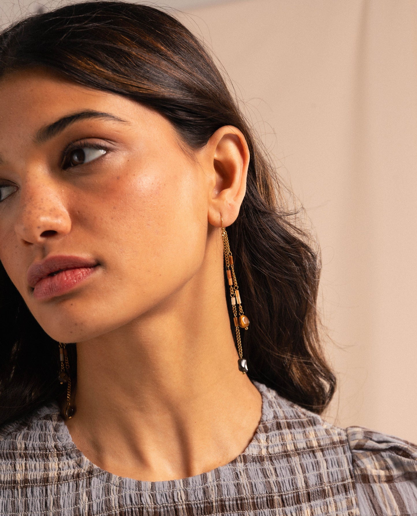 PENDIENTES STOLEN SUNSET · DORADO