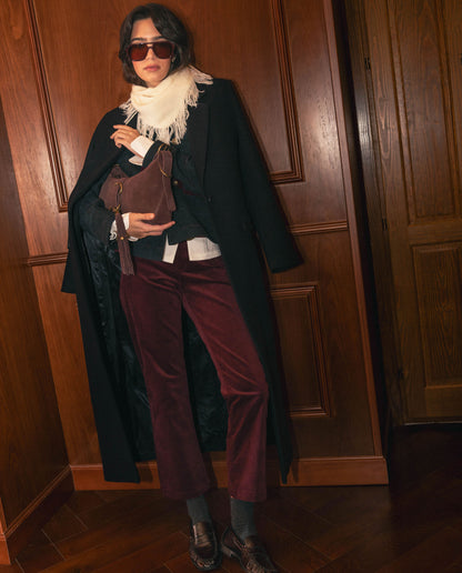 PANTALÓN VELVET SPELL · BURDEOS