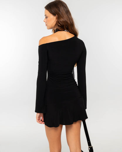 VESTIDO NIGHT ICON  · NEGRO