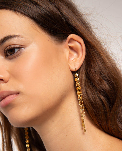 PENDIENTES GOLDEN TRACE · DORADO