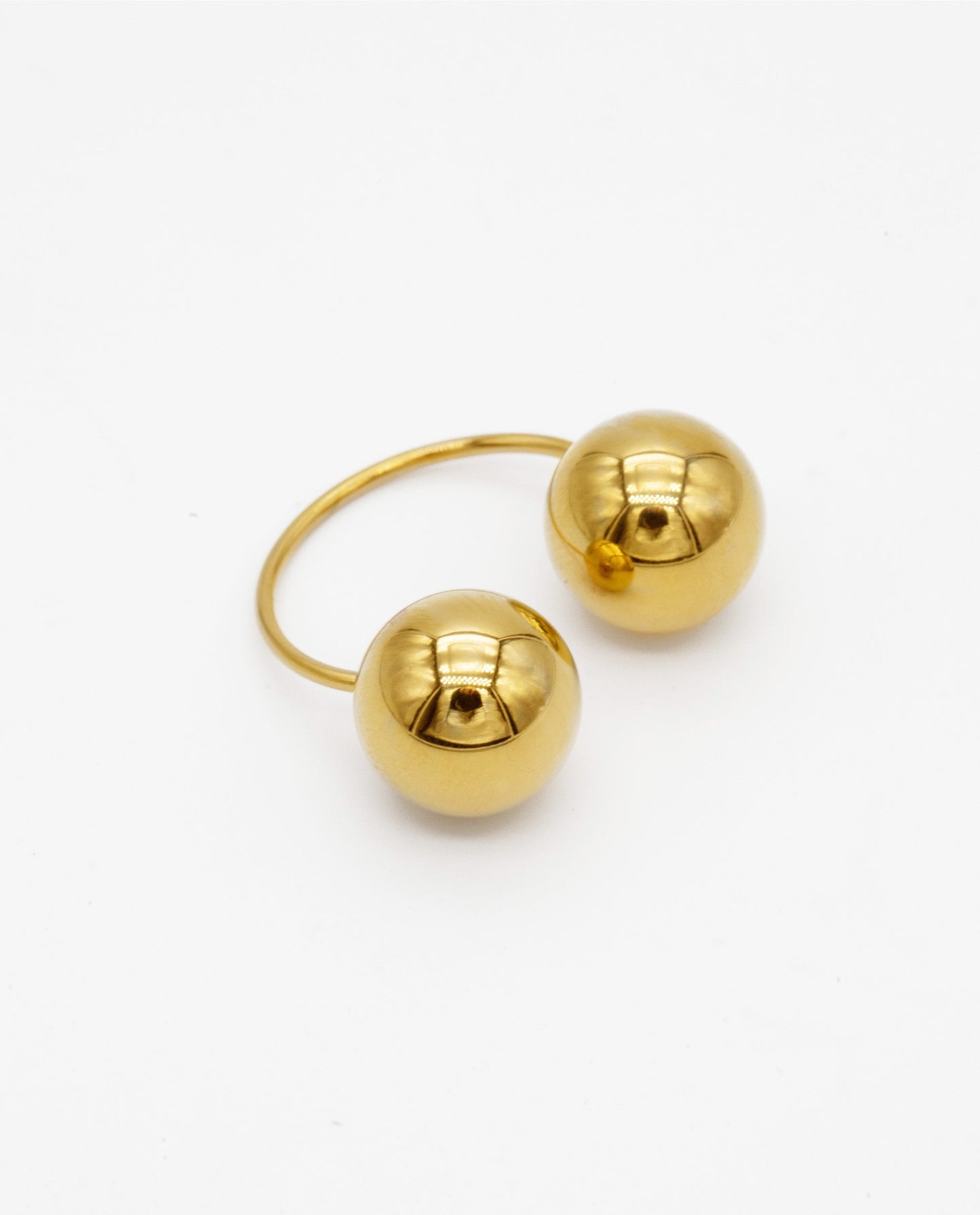 ANILLO SPHERES · ACERO BAÑO ORO