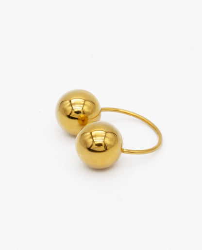 ANILLO SPHERES · ACERO BAÑO ORO