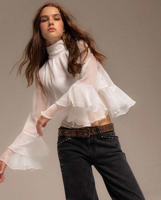 BLUSA ROMANCE CLUB · BLANCO