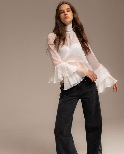 BLUSA ROMANCE CLUB · BLANCO