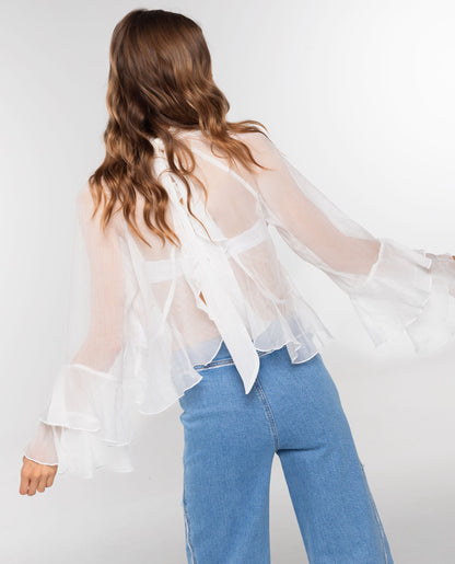 BLUSA ROMANCE CLUB · BLANCO