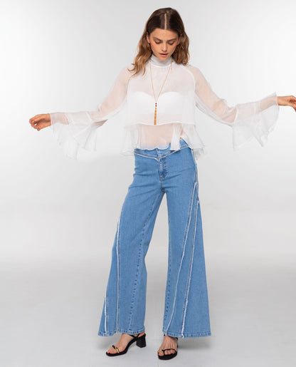 BLUSA ROMANCE CLUB · BLANCO