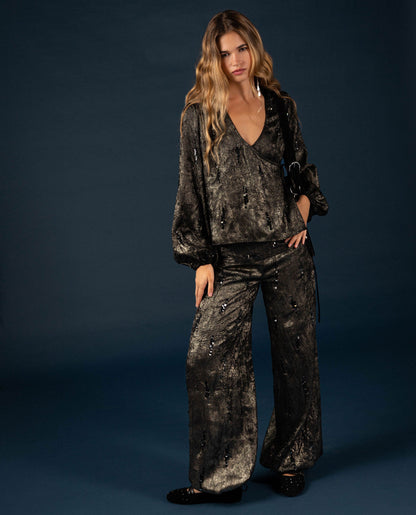 BLUSA UPPER GLOW · DORADO