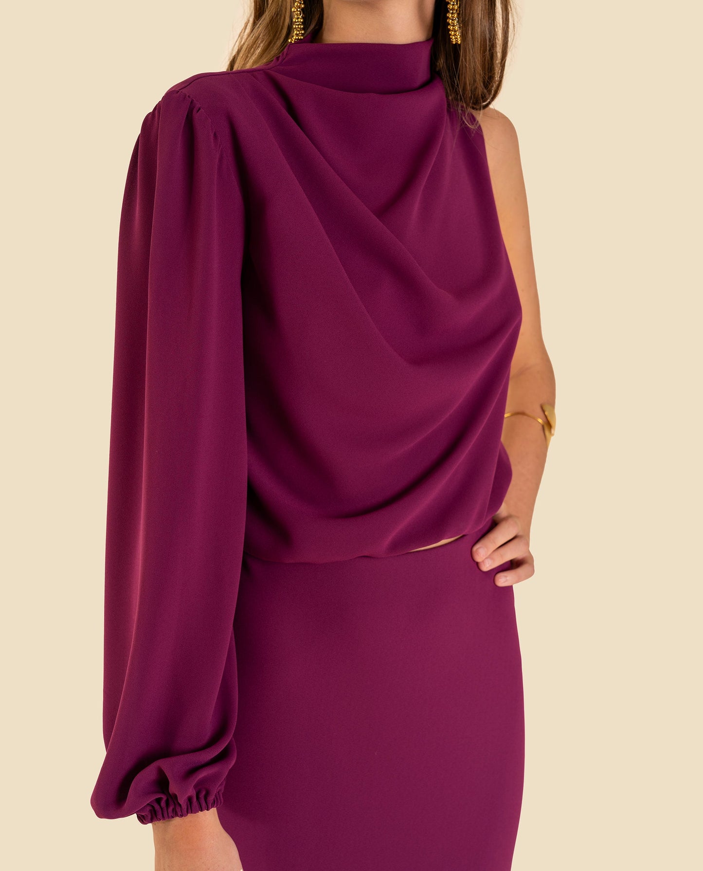 BLUSA MRS. ARRIAGA · CIRUELA