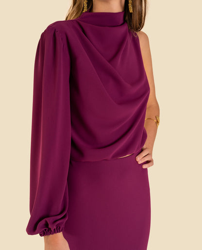 BLUSA MRS. ARRIAGA · CIRUELA