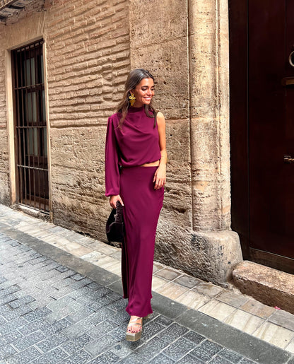 BLUSA MRS. ARRIAGA · CIRUELA