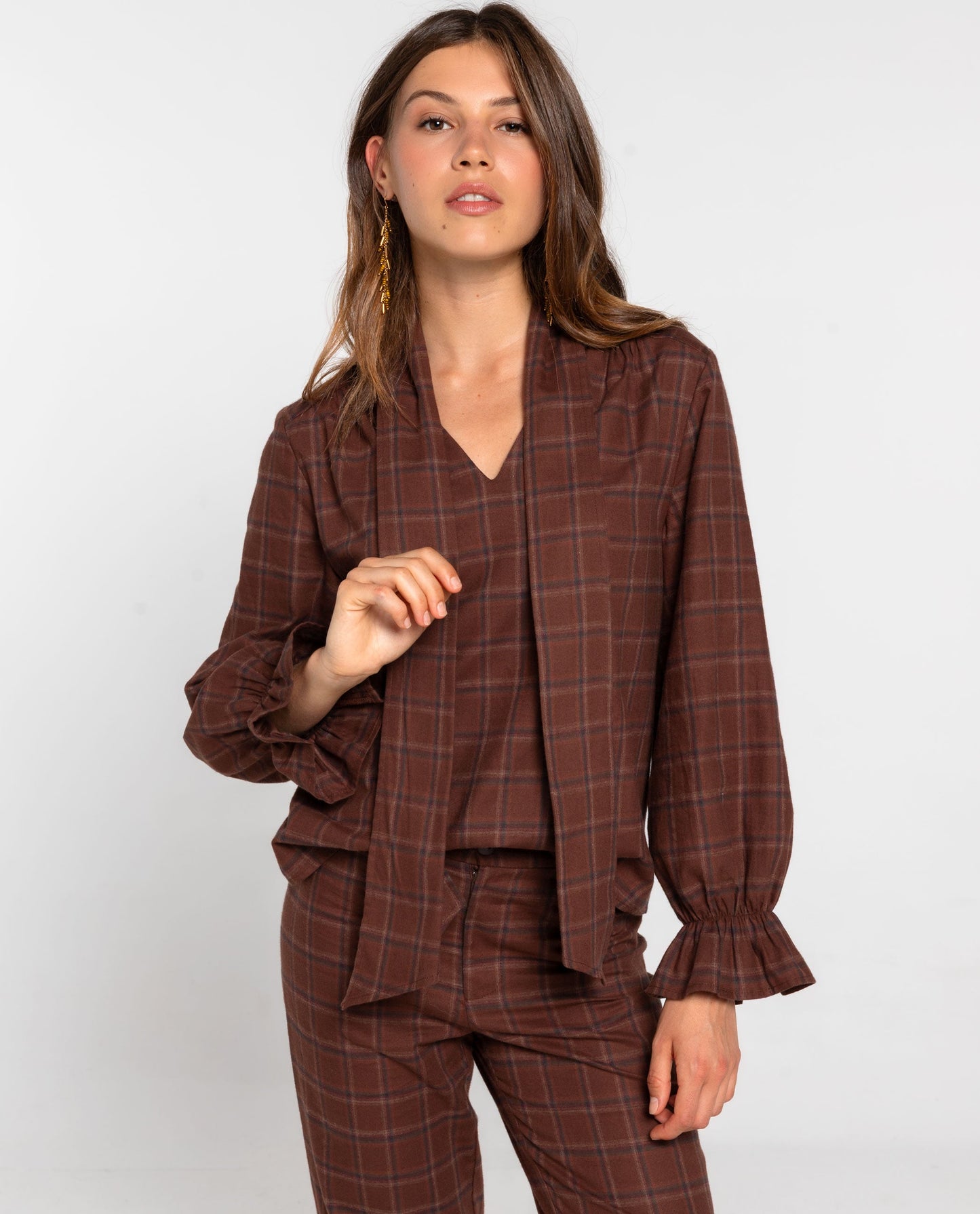 BLUSA CITY CRUSH · MARRÓN