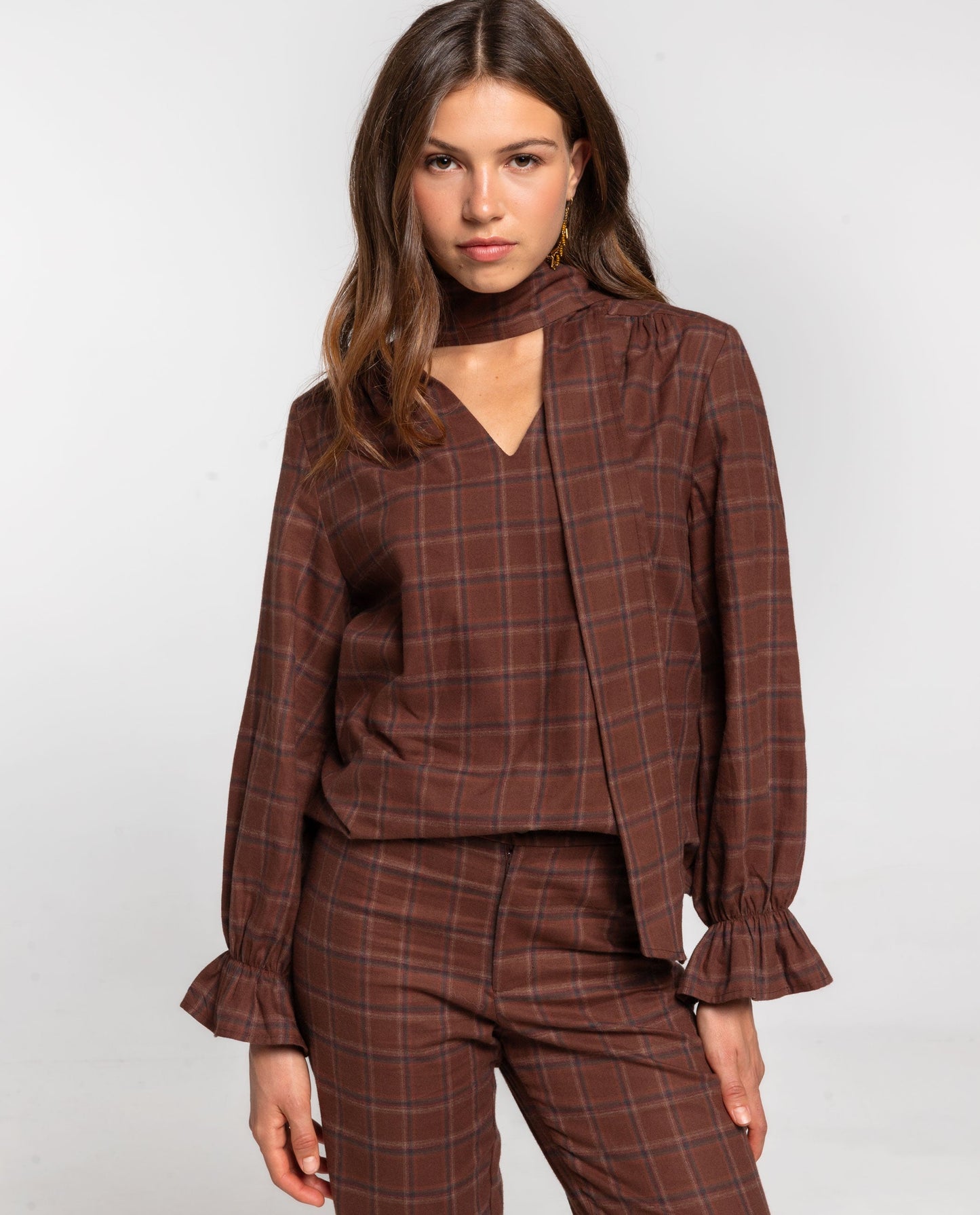 BLUSA CITY CRUSH · MARRÓN