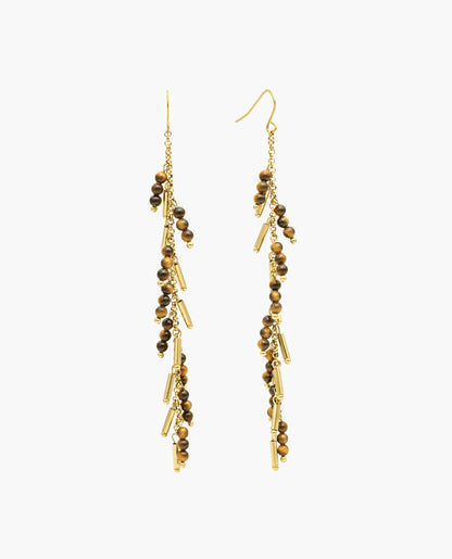 PENDIENTES DAILY TOUCH · MARRÓN Y DORADO