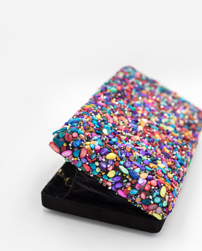 CLUTCH NOTHING ELSE MATTERS · DORADO Y MULTICOLOR