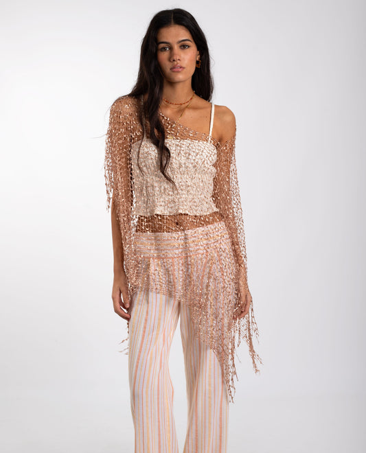 CAPA CROCHET BELLA · COBRE