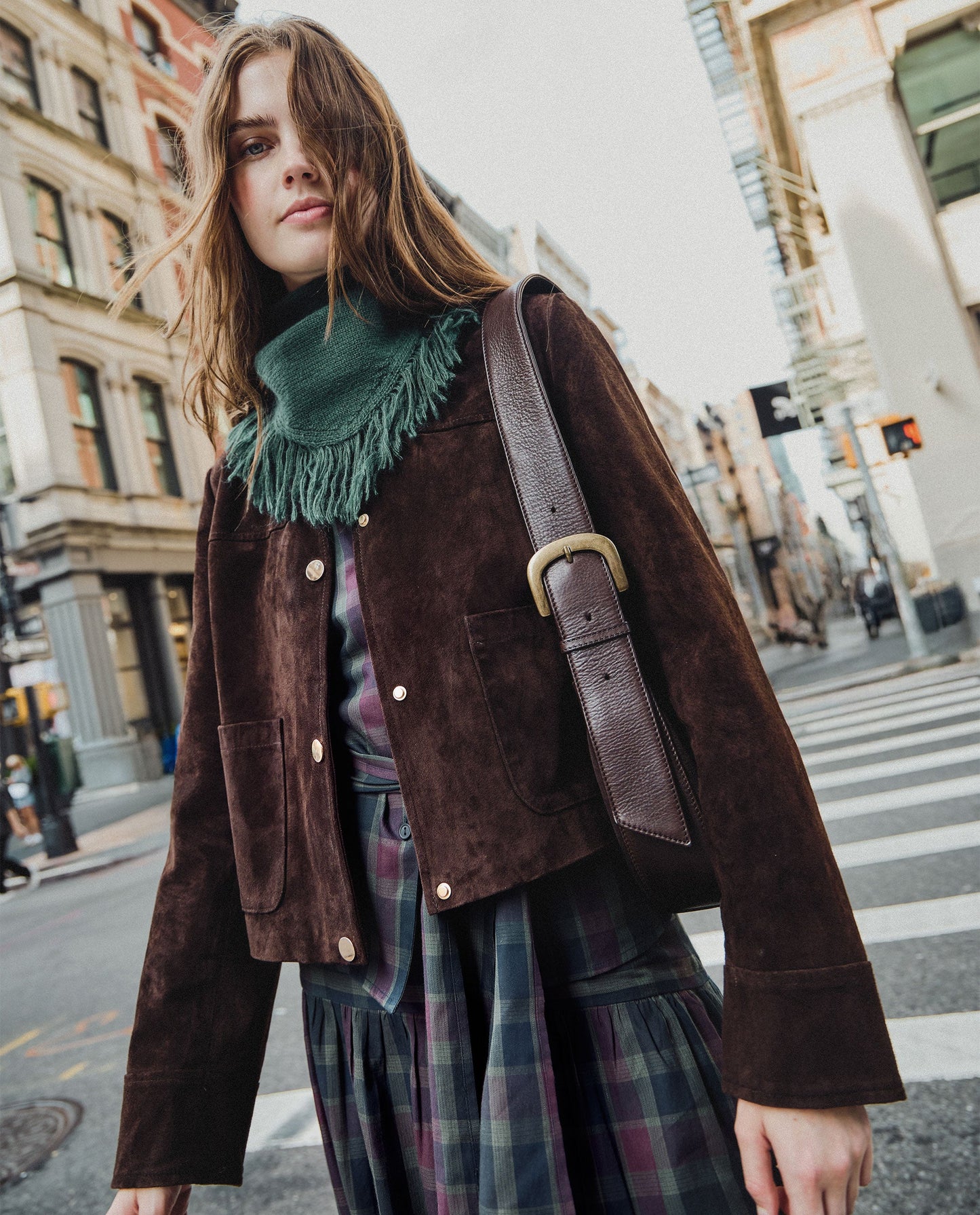 FALDA TALK LATER · CUADROS TARTÁN