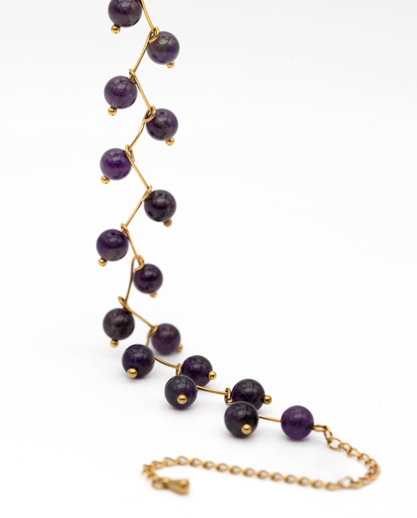 COLLAR ZIGY AMETHYST · ACERO BAÑO ORO