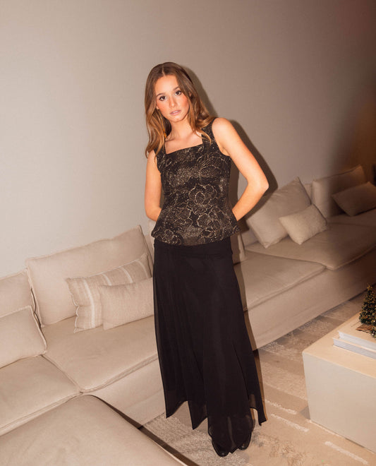 TOP JUST FOR A BIT · NEGRO