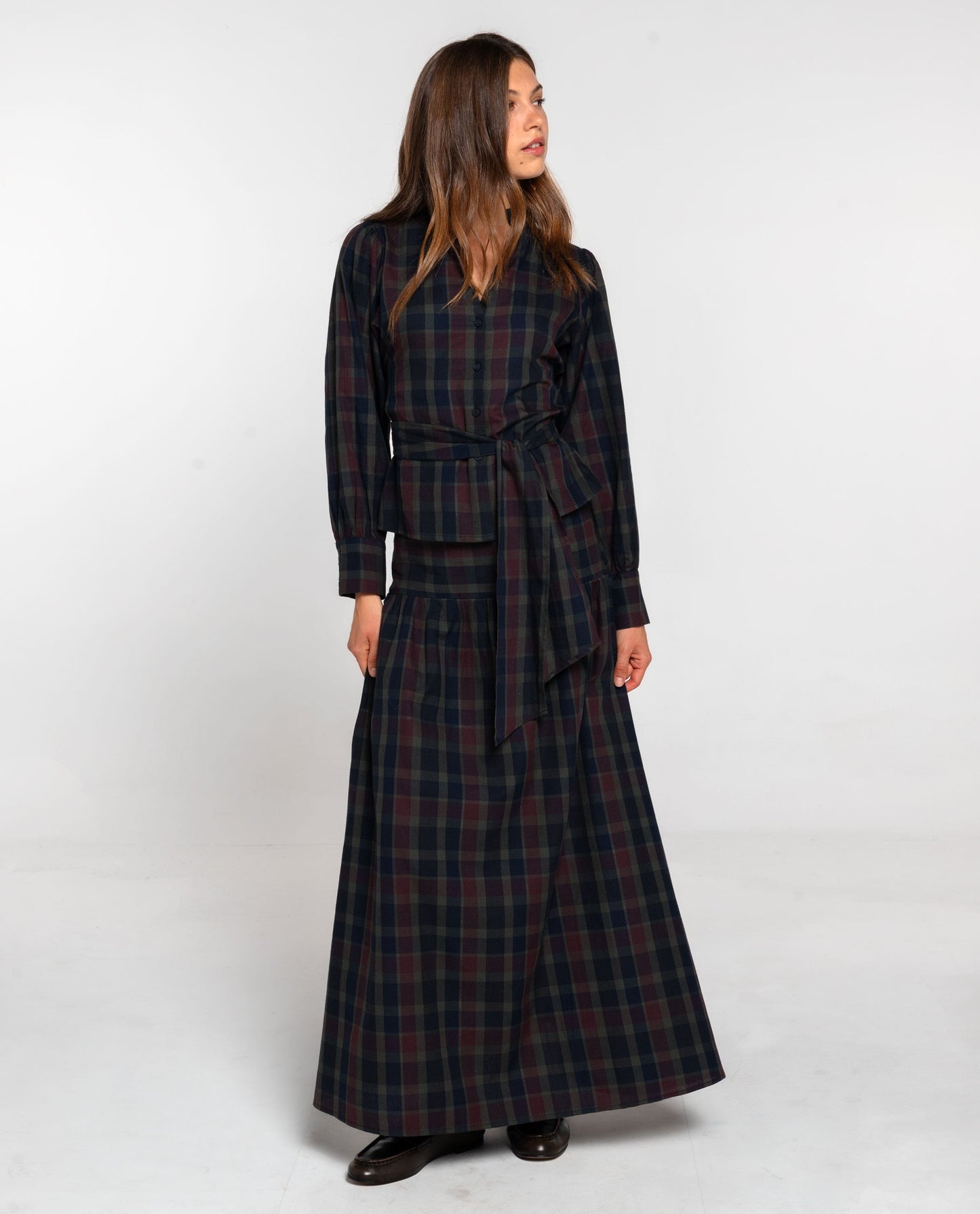 FALDA TALK LATER · CUADROS TARTÁN