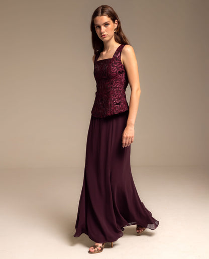 FALDA EUGENIA · BURDEOS