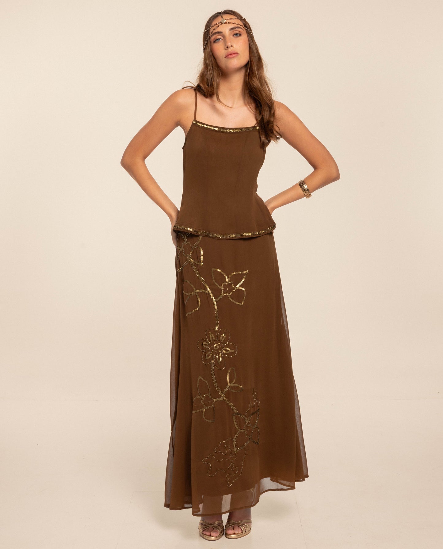 FALDA AMANDA · MARRÓN