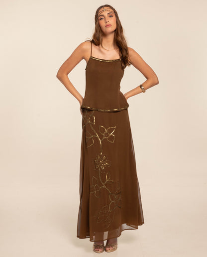 FALDA AMANDA · MARRÓN