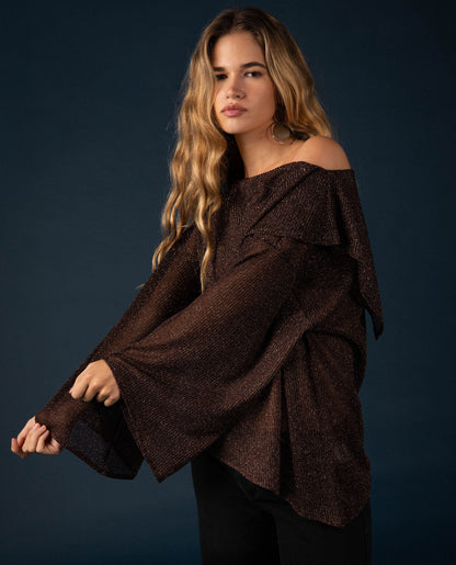 BLUSA CALL ME · MARRÓN