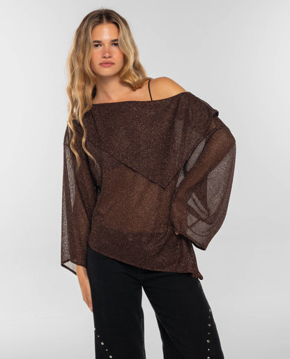 BLUSA CALL ME · MARRÓN