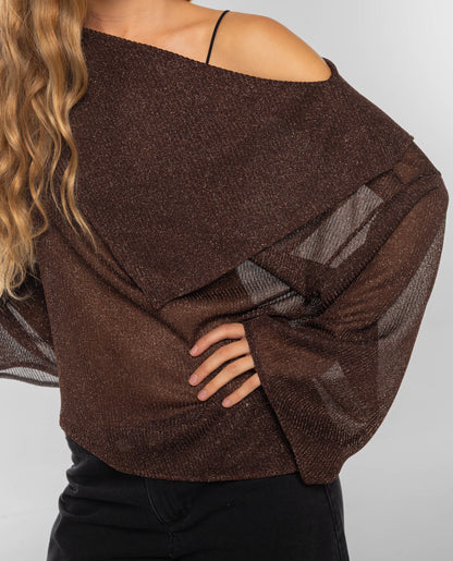 BLUSA CALL ME · MARRÓN