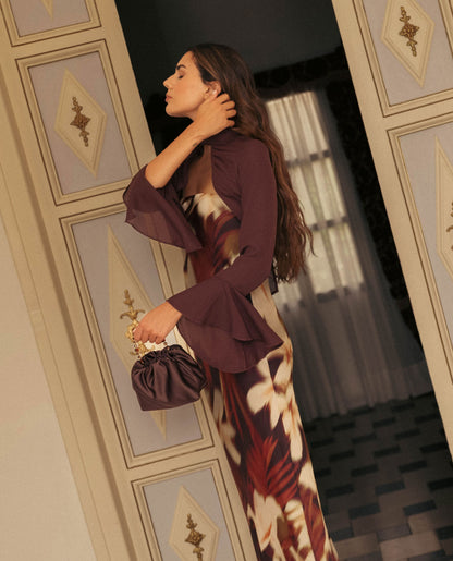 CHAQUETA MANGAS GASA · CIRUELA