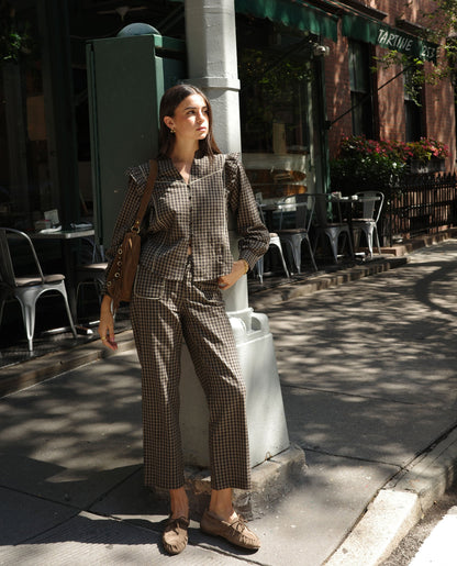 PANTALÓN FIRST COFFEE · CUADROS