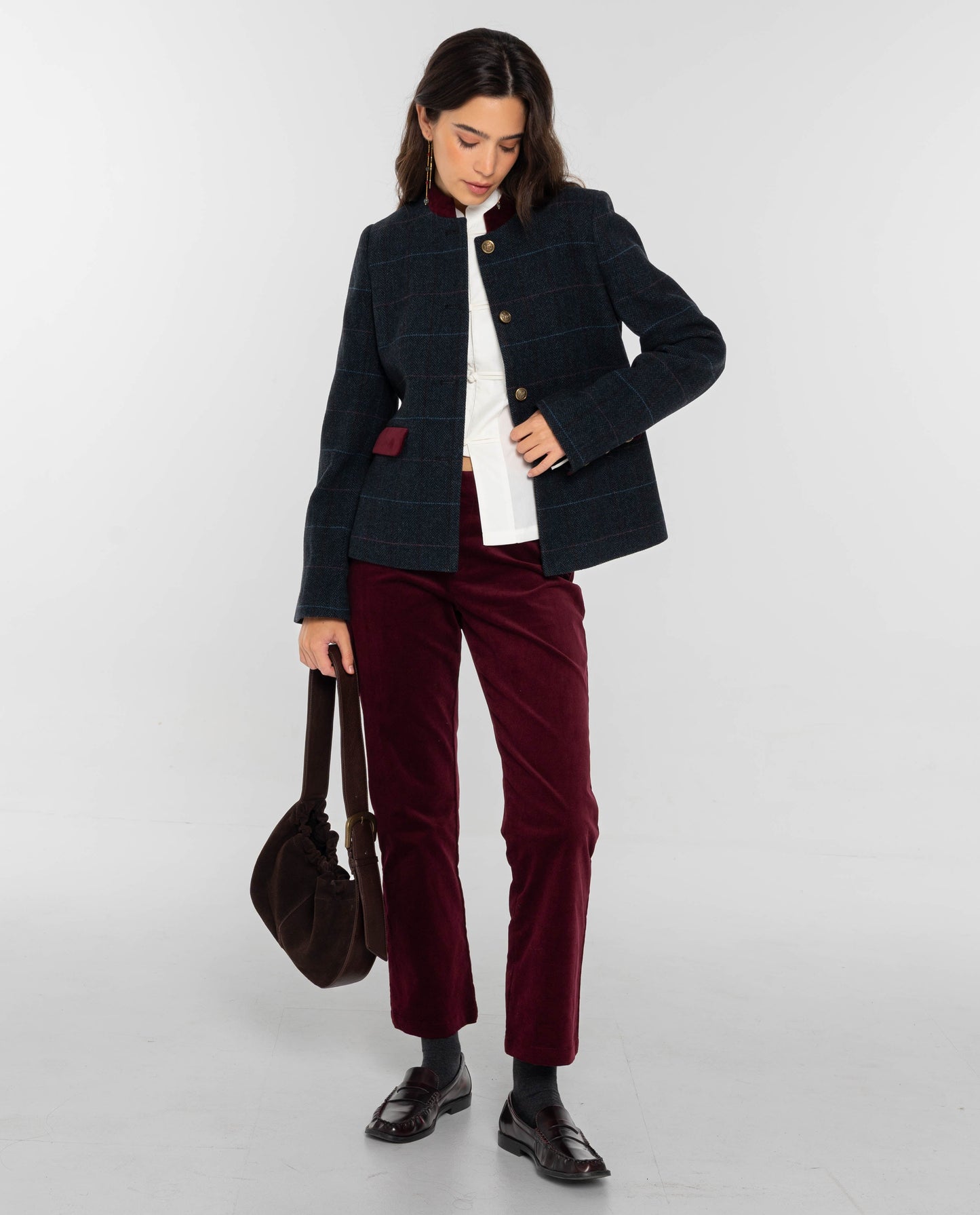 PANTALÓN VELVET SPELL · BURDEOS