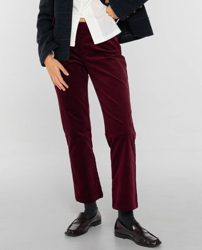 PANTALÓN VELVET SPELL · BURDEOS