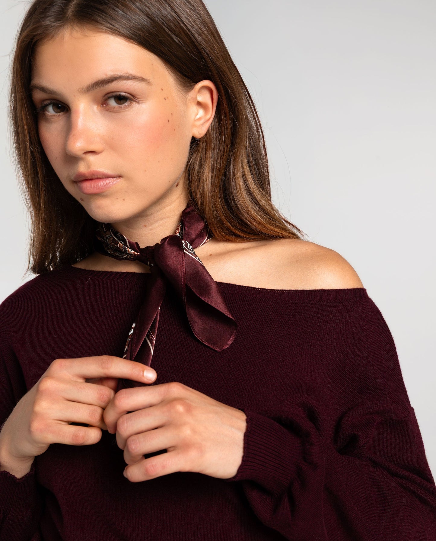 PAÑUELO SOFT NOTE · BERENJENA