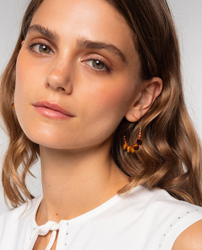 PENDIENTES GLOW DOTS · MARRÓN