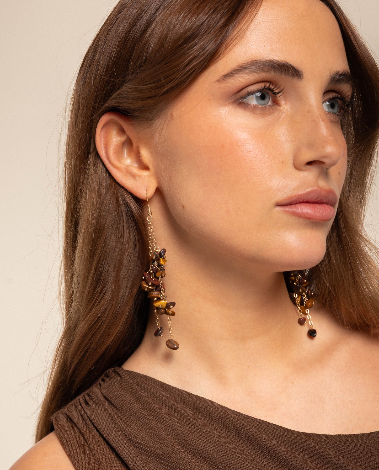 PENDIENTES NEBULA · MARRÓN