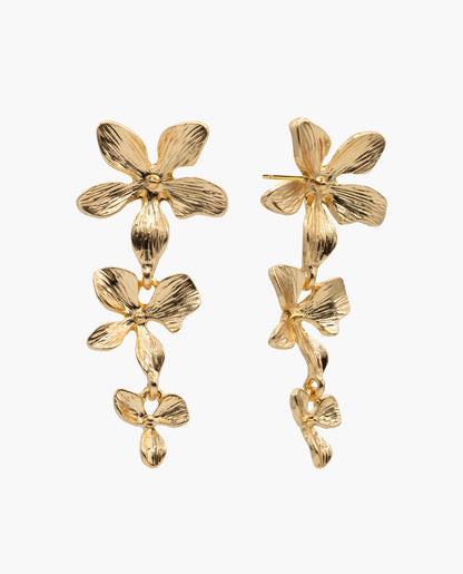 PENDIENTES DANGLE BLOOM · BAÑO ORO