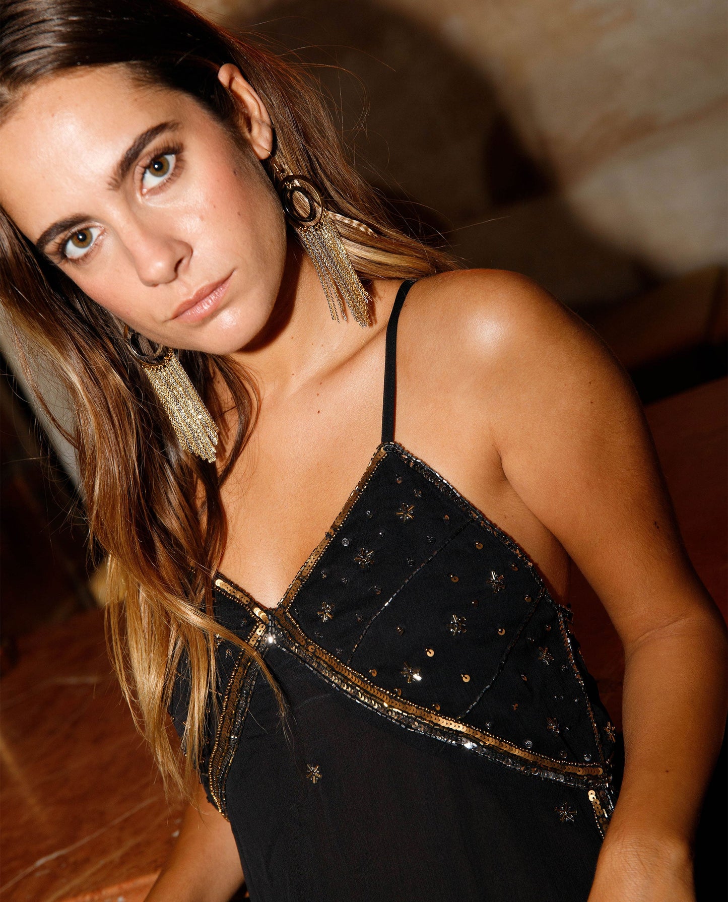 PENDIENTES GIRL CODE · GOLD