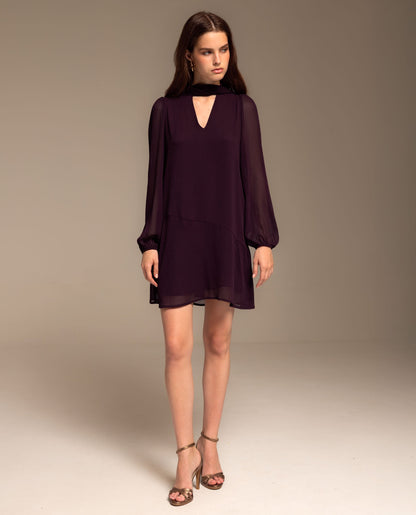 VESTIDO CAYETANA · CIRUELA