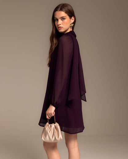 VESTIDO CAYETANA · CIRUELA