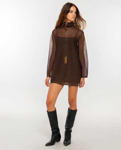 VESTIDO THAT NIGHT · MARRÓN