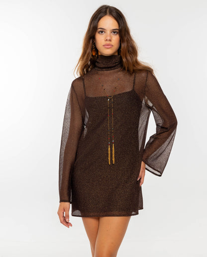 VESTIDO THAT NIGHT · MARRÓN