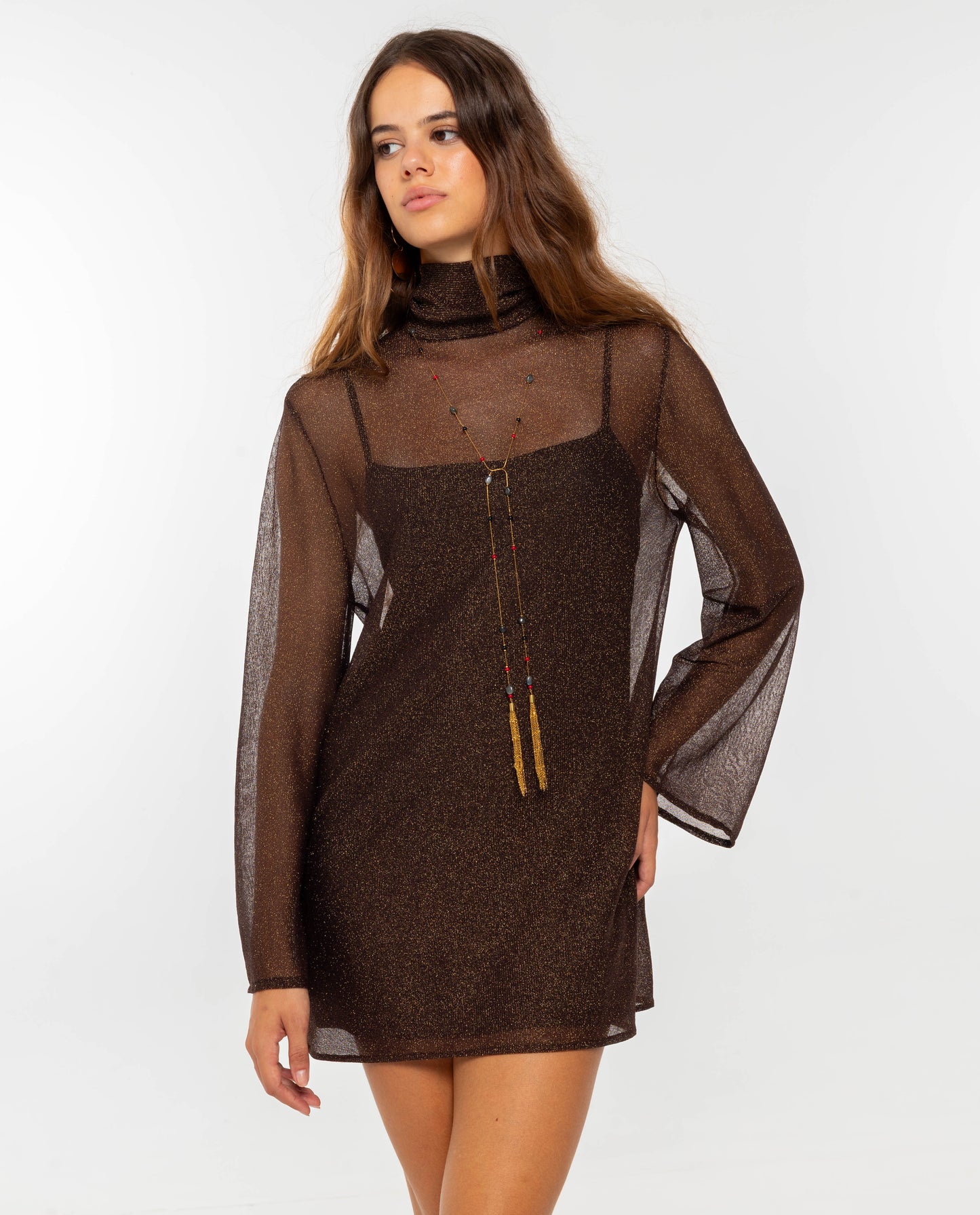 VESTIDO THAT NIGHT · MARRÓN