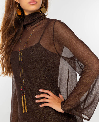 VESTIDO THAT NIGHT · MARRÓN