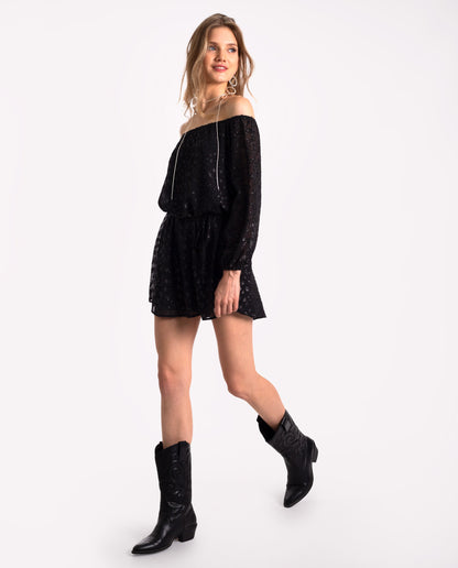 VESTIDO STARRY BLISS · NEGRO