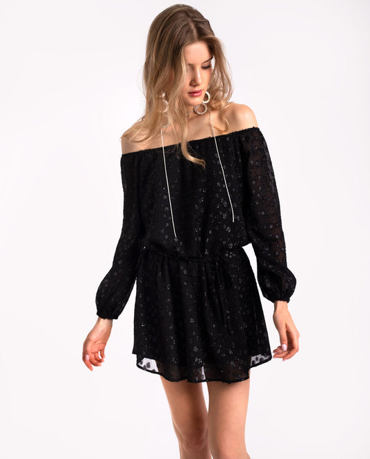 VESTIDO STARRY BLISS · NEGRO