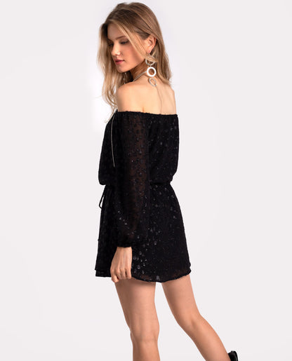 VESTIDO STARRY BLISS · NEGRO