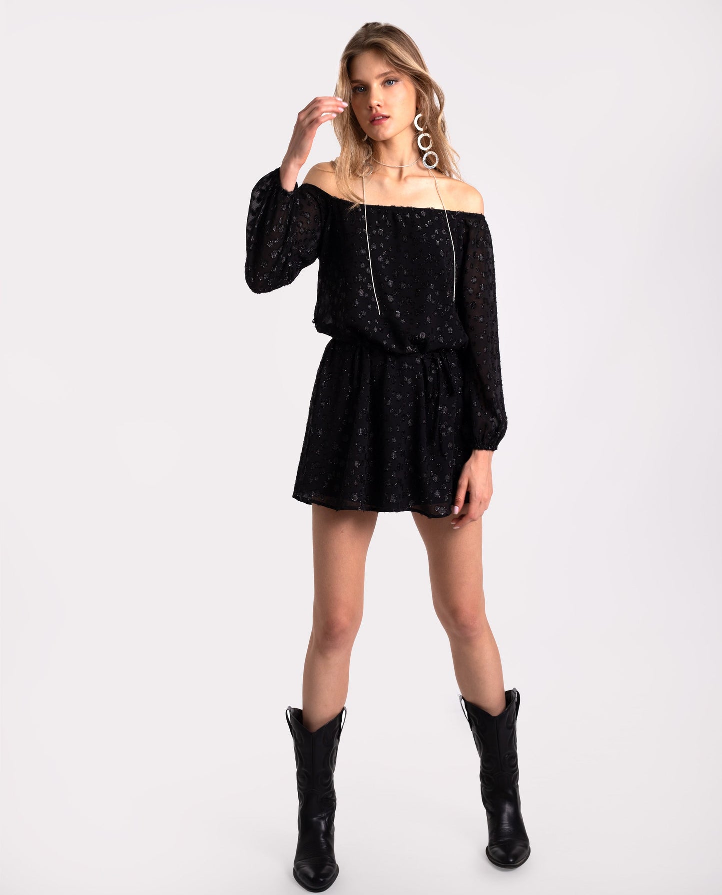 VESTIDO STARRY BLISS · NEGRO
